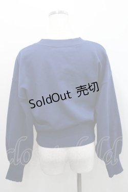 画像2: axes femme / ゴールドボタンニットカーディガン  紺 I-26-01-29-006-AX-TO-SA-ZI