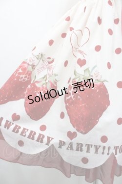 画像4: To Alice / Strawberry Partyワンピース S アイボリーＸ赤 I-26-01-29-054-LO-OP-SA-ZI