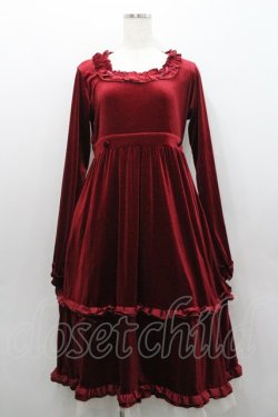 画像1: Virally / hsベロア2WAYワンピース S ボルドー I-26-01-29-055-EL-OP-SA-ZI