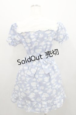 画像2: Nile Perch / アニマル雲柄半袖ワンピース  パープルＸ白 I-26-01-29-056-LO-OP-SA-ZI