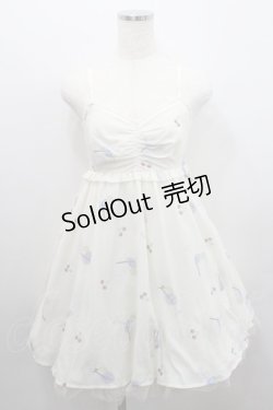 画像1: Secret Honey / カクテル柄キャミワンピース 2 アイボリー I-26-01-29-060-CA-OP-TE-ZI