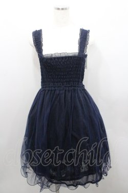 画像1: Secret Honey / シルエットプリントショートワンピース 2 ネイビー I-26-01-29-061-CA-OP-TE-ZI