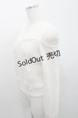 画像3: axes femme POETIQUE / メニーリボン肩あきニットプルオーバー  アイボリー I-26-01-29-007-AX-TO-SA-ZI