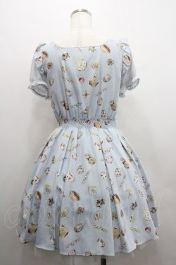 画像2: Secret Honey / スイーツ総柄ワンピース 2 サックス I-26-01-29-063-CA-OP-TE-ZI