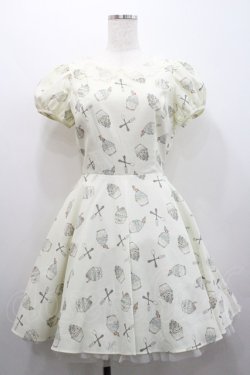 画像1: Secret Honey / カップケーキ&カトラリーワンピース 2 アイボリー I-26-01-29-065-CA-OP-TE-ZI