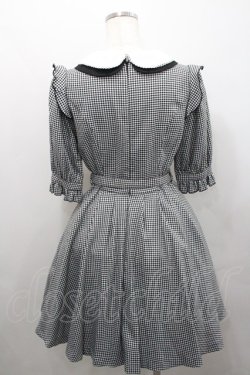 画像2: Secret Honey / ２重襟千鳥格子ワンピース 2 黒×白 I-26-01-29-066-CA-OP-TE-ZI