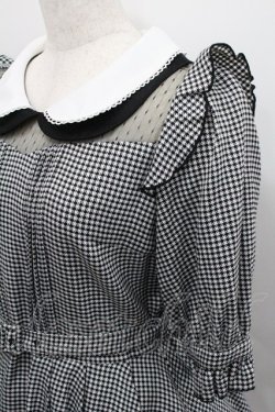 画像3: Secret Honey / ２重襟千鳥格子ワンピース 2 黒×白 I-26-01-29-066-CA-OP-TE-ZI