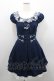 画像1: Secret Honey / お花モチーフ編み上げワンピース 2 ネイビー I-26-01-29-068-CA-OP-TE-ZI (1)