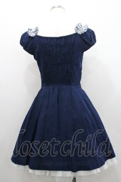 画像2: Secret Honey / お花モチーフ編み上げワンピース 2 ネイビー I-26-01-29-068-CA-OP-TE-ZI