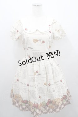 画像1: Secret Honey / アップルパイ柄ワンピース 2 生成り I-26-01-29-072-CA-OP-TE-ZI