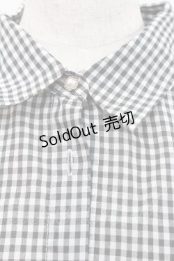 画像3: axes femme / ボリューム袖ブラウス  黒Ｘ白チェック I-26-01-29-008-AX-BL-SA-ZI