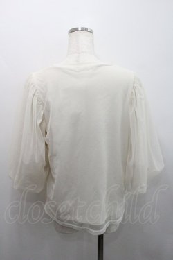 画像2: axes femme / チュール重ねボリューム袖プルオーバー  アイボリー I-26-01-29-009-AX-TO-SA-ZI