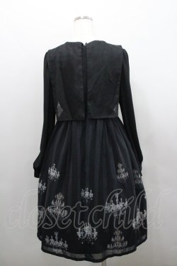 画像2: MIHO MATSUDA / ワンピース・ヴィア(シャンデリア柄)  黒 I-26-01-29-083-GO-OP-TE-ZI