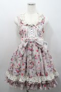 FRILL / ローズ&スウィーツプリントジャンパースカート  ピンク I-26-01-29-084-HN-OP-SA-ZI