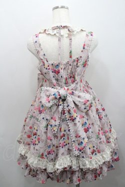 画像2: FRILL / ローズ&スウィーツプリントジャンパースカート  ピンク I-26-01-29-084-HN-OP-SA-ZI