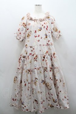 画像1: PINK HOUSE / スイーツスプリングバニープリントミディワンピース  ピンク I-26-01-29-085-LO-OP-SA-ZI