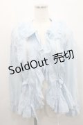 PINK HOUSE / フロントレース&ピンタックオーバーブラウス  サックス I-26-01-29-086-LO-BL-SA-ZI