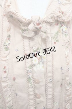 画像4: PINK HOUSE / いちごフラワーブーケ総柄半袖ワンピース  ピンク I-26-01-29-087-LO-OP-SA-ZI