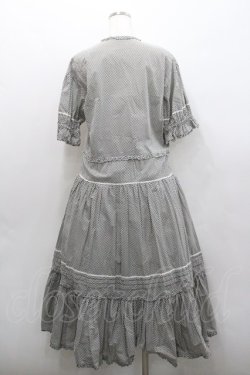 画像2: PINK HOUSE / ドット半袖ワンピース  黒Ｘ白 I-26-01-29-088-LO-OP-SA-ZI