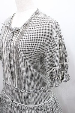 画像3: PINK HOUSE / ドット半袖ワンピース  黒Ｘ白 I-26-01-29-088-LO-OP-SA-ZI