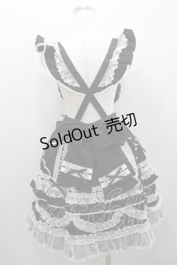 画像2: Angelic Pretty / Heart胸あて付スカート  黒ｘ白 I-26-01-29-090-AP-SK-SA-ZI