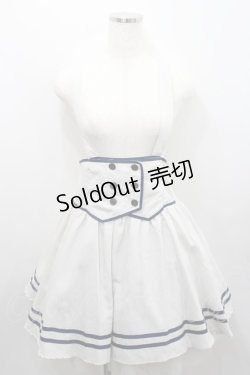 画像1: Blue rouge / コルセット風サス付きスカート  グレー I-26-01-29-091-CA-SK-TE-ZI