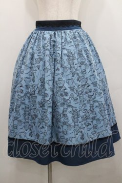画像1: axes femme POETIQUE / 不思議の国のアリススカート M ブルー I-26-01-29-092-AX-SK-TE-ZI
