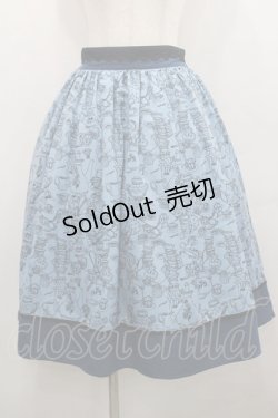 画像1: axes femme POETIQUE / 不思議の国のアリススカート M ブルー I-26-01-29-092-AX-SK-TE-ZI