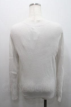 画像2: axes femme / ハイネックビジューニットプルオーバー  白 I-26-01-29-010-AX-TO-SA-ZI