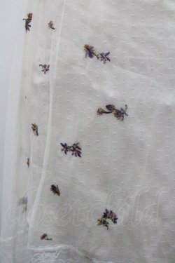 画像3: axes femme / 小花刺繍イレヘムスカート  アイボリーＸパープル I-26-01-29-094-AX-SK-SA-ZI