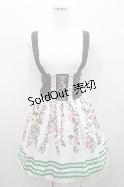 画像1: Blue rouge / サス付きスカート  ブラウン×オフ I-26-01-29-095-CA-SK-TE-ZI