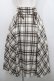 画像1: axes femme / レースアップ起毛チェックスカート  アイボリーＸブラウン I-26-01-29-096-AX-SK-SA-ZI (1)