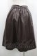 画像2: axes femme / エコレザープリーツスカート  ブラウン I-26-01-29-097-AX-SK-SA-ZI (2)