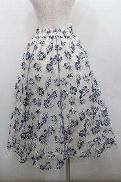 画像2: axes femme / フロッキーチュールスカート  ネイビーＸアイボリー I-26-01-29-098-AX-SK-SA-ZI