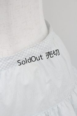 画像3: PINK HOUSE / ギンガムチェック3段フリルスカート  サックスＸ白 I-26-01-29-099-LO-SK-SA-ZI