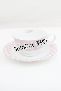 画像1: Angelic Pretty / MELODY TOYSティーカップ&ソーサーセット  白Ｘピンク I-26-01-29-105-AP-ZA-SA-ZI