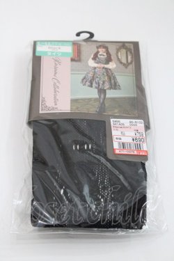 画像1: Kurumi Collaboration / kurumiタイツ バラ L~LL 黒 I-26-01-29-113-EL-ZA-SA-ZI