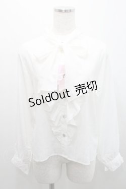 画像1: Virally / リボンタイブラウス S 白 I-26-01-29-002-EL-BL-SA-ZI