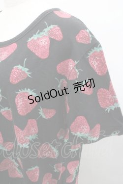 画像3: yaponskii / 苺総柄Tシャツ  黒 I-26-01-29-012-PU-TS-TE-ZI