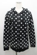 yaponskii / 水玉ジップパーカー  黒 I-26-01-29-013-PU-TO-TE-ZI