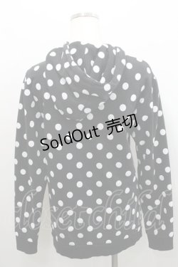 画像2: yaponskii / 水玉ジップパーカー  黒 I-26-01-29-013-PU-TO-TE-ZI