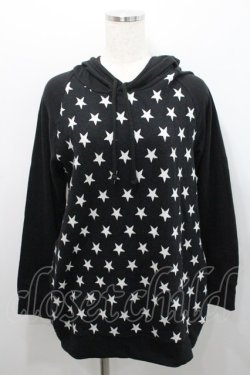 画像1: ALGONQUINS / 星柄パーカー F 黒 I-26-01-29-014-AL-TS-TE-ZI