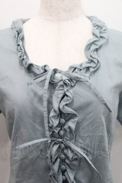 画像3: PINK HOUSE / フリル半袖ブラウス  サックス I-26-01-29-016-LO-BL-SA-ZI