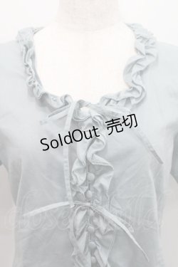 画像3: PINK HOUSE / フリル半袖ブラウス  サックス I-26-01-29-016-LO-BL-SA-ZI