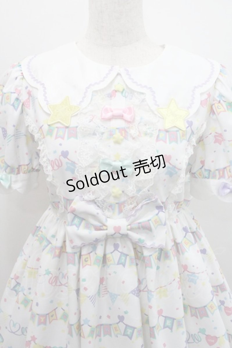 画像3: Angelic Pretty / Happy Garlandワンピース  白 I-26-01-29-021-AP-OP-SA-ZI (3)