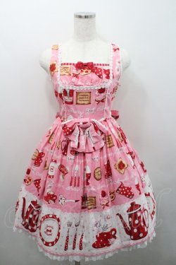 画像1: Angelic Pretty / French Cafe切替ジャンパースカート(2011)  ピンク I-26-01-29-022-AP-OP-SA-ZI