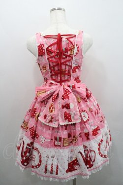 画像2: Angelic Pretty / French Cafe切替ジャンパースカート(2011)  ピンク I-26-01-29-022-AP-OP-SA-ZI