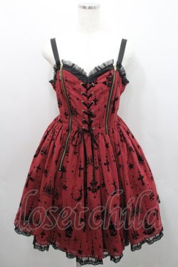 画像1: Angelic Pretty / Holy Lanternジャンパースカート  ボルドー I-26-01-29-024-AP-OP-SA-ZI