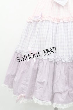 画像4: Angelic Pretty / カラフルギンガムジャンパースカート  ピンク×ラベンダー I-26-01-29-026-AP-OP-TE-ZI
