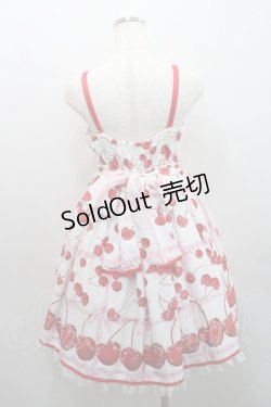 画像2: Angelic Pretty / Charming Cherryジャンパースカート  白Ｘピンク I-26-01-29-027-AP-OP-SA-ZI